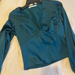 Abercrombie & fitch teal blouse